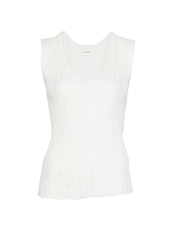 Closed Closed Linen Cotton V-Necked Sweater