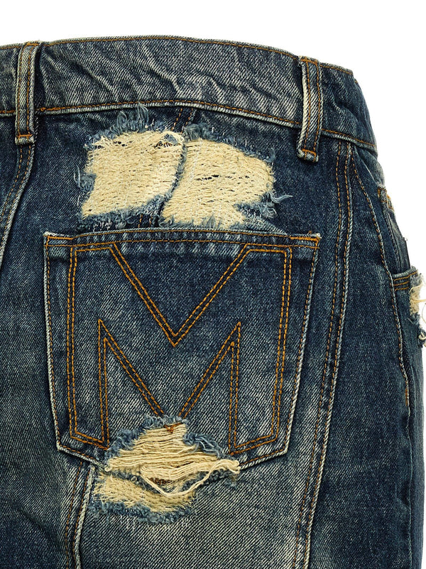 Marc Jacobs Marc Jacobs The Rip And Repair Straight Jean Skirt