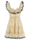 Zimmermann Embroidered Frilled Mini Dress