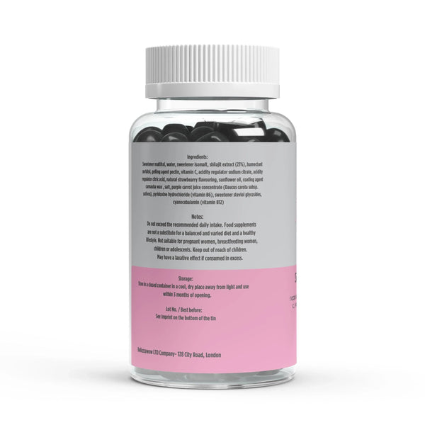 Shilajit Gummies + Vitamin C,B6, B12 - 60 pcs. Energy & Vitality Supplement