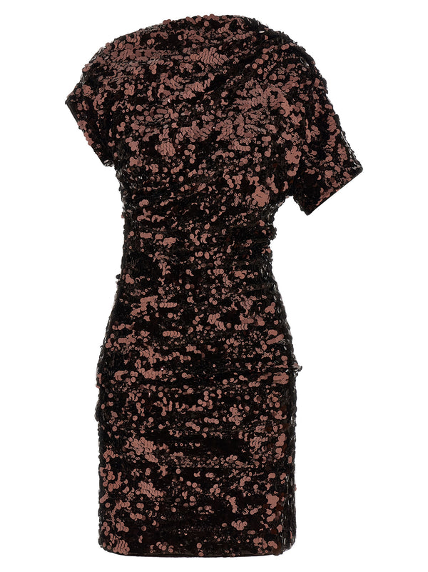 Ganni Ganni Brown Sequins Mini Dress