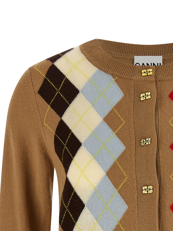 Ganni Ganni Diamond-shaped Cardigan