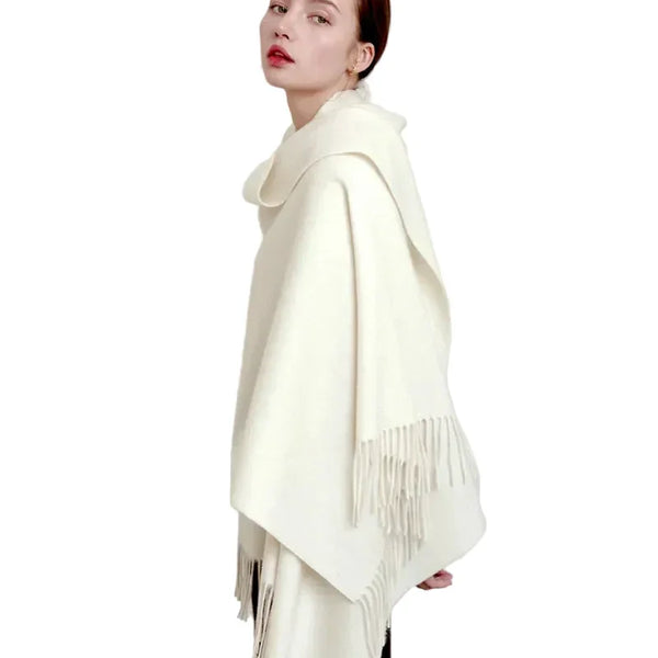 100% Wool Winter Scarf for Women – White 100% Wool Winter Scarf for Women – White