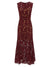 Self-Portrait Self-Portrait Burgundy Guipure Lace Midi Dress