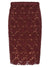 Self-Portrait Self-Portrait Burgundy Guipure Lace Midi Skirt