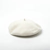 Unisex Wool Beret – Large Winter Hat WHITE L 58-60cm Unisex Wool Beret – Large Winter Hat