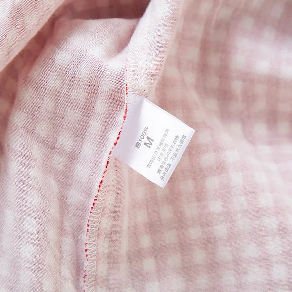 Cotton Plaid 3/4 Sleeve Pajama Set Cotton Plaid 3/4 Sleeve Pajama Set