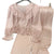 Women’s Silk Satin 2PCS Pajama Set – Ruffled Lace Sleepwear Pink Silk Satin 2PCS Pajama Set