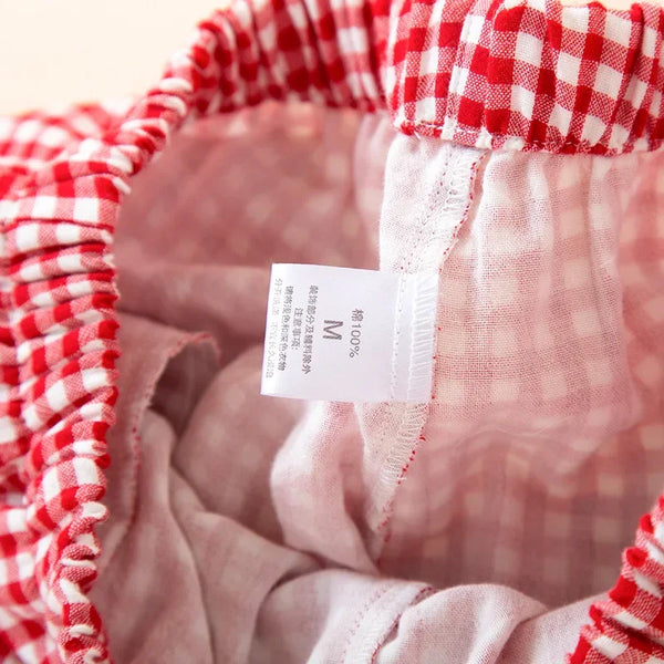 Cotton Plaid 3/4 Sleeve Pajama Set Cotton Plaid 3/4 Sleeve Pajama Set