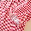 Cotton Plaid 3/4 Sleeve Pajama Set Cotton Plaid 3/4 Sleeve Pajama Set
