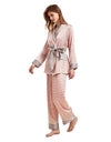 Women’s 3-Piece Silky Satin Pajama Set – Kimono & Robe 3-Piece Silky Satin Pajama Set