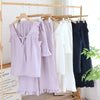 Women’s 3-Piece Cotton Pajama Set – Sleeveless Summer Women’s 3-Piece Cotton Pajama Set