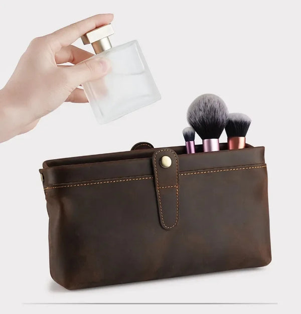 Genuine Leather Cosmetic Bag Leather Cosmetic Bag