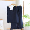 Women’s 3-Piece Cotton Pajama Set – Sleeveless Summer Women’s 3-Piece Cotton Pajama Set