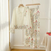 Women’s Satin 2-Piece Pajama Set – V-Neck Loose Loungewear Beige Satin 2-Piece Pajama Set