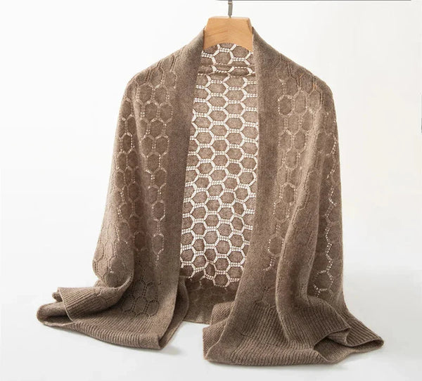 Wool Cashmere Shawl for Women – Soft Warm Wrap 01 Brown Cashmere Wool Cashmere Shawl for Women – Soft Warm Wrap