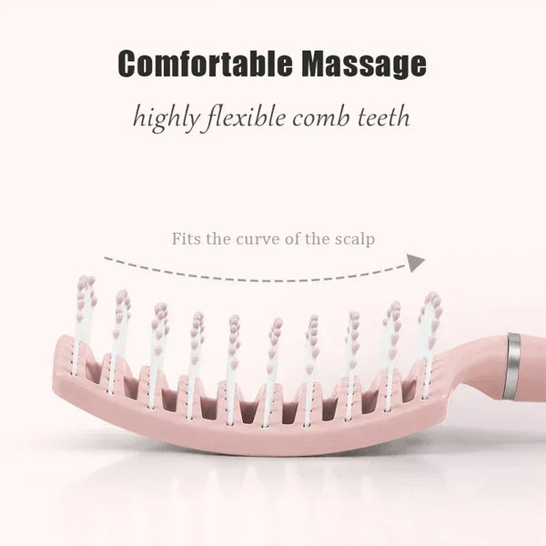 Wide Tooth Detangling Brush for Wet & Curly Hair - Bellezzawow