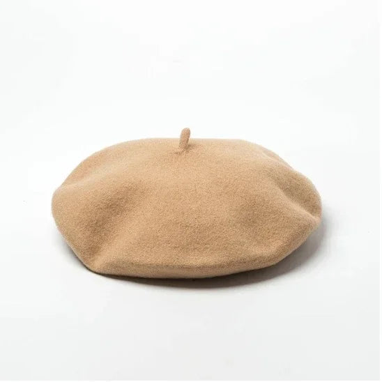 Unisex Wool Beret – Large Winter Hat camel L 58-60cm Unisex Wool Beret – Large Winter Hat