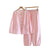 Women’s Gauze Cotton Pajama Set – Long Sleeve & Pants Spring Autumn pink