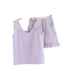 Women’s 3-Piece Cotton Pajama Set – Sleeveless Summer Women’s 3-Piece Cotton Pajama Set