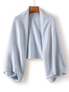 100% Wool Knitted Cape Shawl SKY BLUE 100% Wool Knitted Cape Shawl