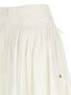 Self-Portrait Self-Portrait Self Portrait White Cotton Embroidered Midi Skirt Skirts