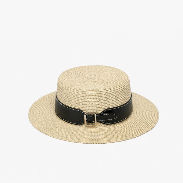 Women Straw Sun Hat – Summer Handmade Cap Beige One Size Women Straw Sun Hat