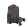Modal Sleep Wear Women Pajamas Set Long-sleeved Long Trousers Women Home Clothes Plus Size Two-piece Suit for Homewear Dark Grey