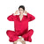 Silk Satin Women's Pajama Set Red Silk Satin Women's Pajama Set
