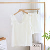 Women’s 3-Piece Cotton Pajama Set – Sleeveless Summer Women’s 3-Piece Cotton Pajama Set