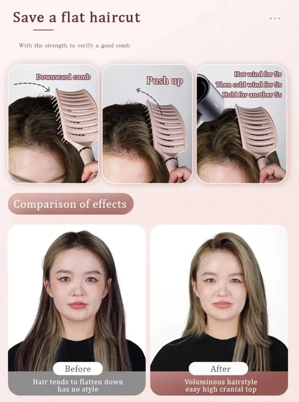 Wide Tooth Detangling Brush for Wet & Curly Hair Hair Brush