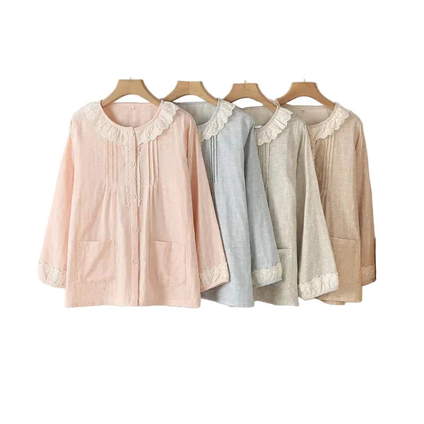 Women’s 2-Piece Cotton Pajama Set – Loose Nightwear Women’s 2-Piece Cotton Pajama Set