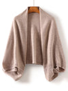 100% Wool Knitted Cape Shawl Lt Camel 100% Wool Knitted Cape Shawl