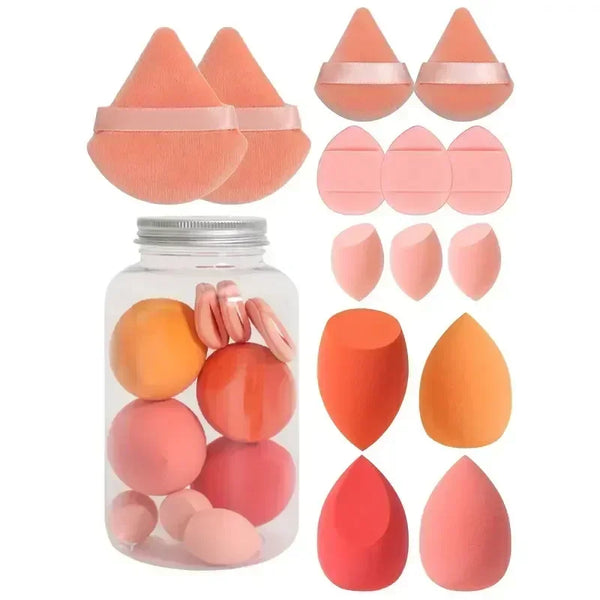 Makeup Sponge Set 14Pcs Orange in box Makeup Sponges