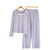 Women’s Cotton Pajama Set – Long Sleeve Two-Piece Spring & Autumn Nightwear purple Cotton Pajama Set