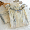 Women’s Cotton Crepe Lace Pajama Set – Autumn Sleepwear Women’s Cotton Crepe Lace Pajama Set