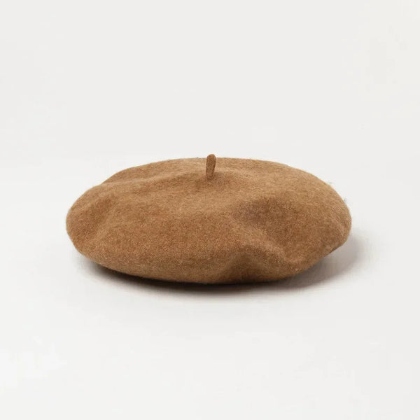Unisex Wool Beret – Large Winter Hat Mixed colored coffee L 58-60cm Unisex Wool Beret – Large Winter Hat