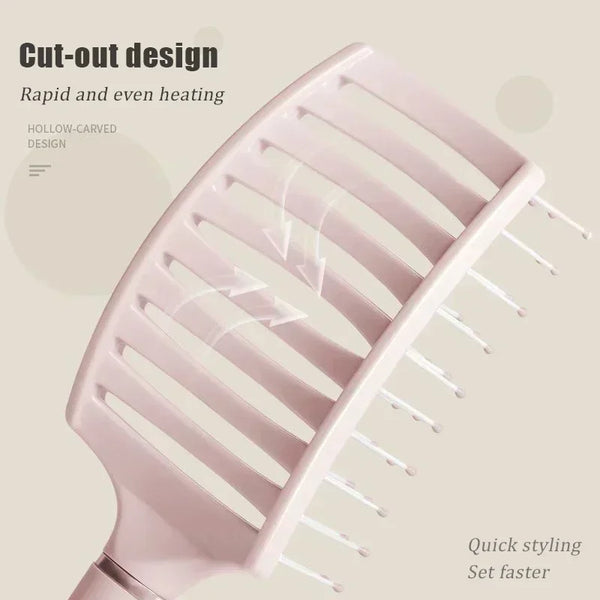 Wide Tooth Detangling Brush for Wet & Curly Hair - Bellezzawow