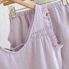 Women’s 3-Piece Cotton Pajama Set – Sleeveless Summer Women’s 3-Piece Cotton Pajama Set