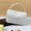 Winter Cosmetic Pouch White Fluffy Travel Cosmetic Bag