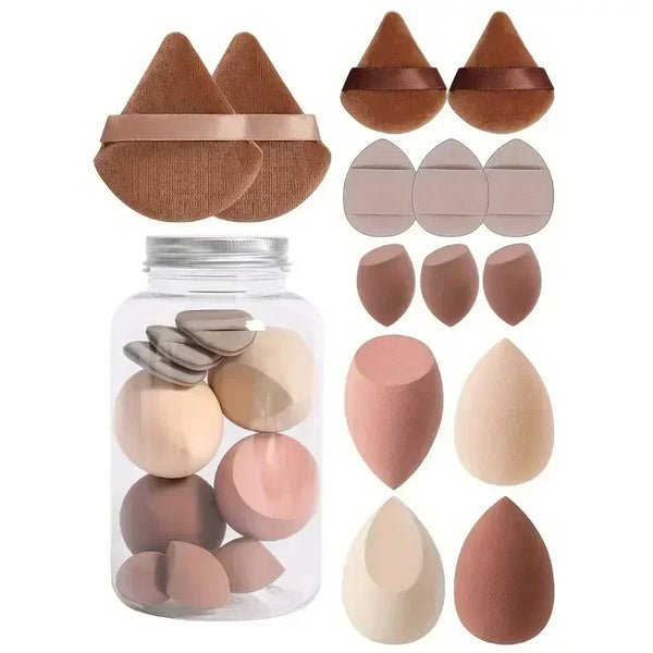 Makeup Sponge Set 14Pcs Coffee in box Makeup Sponges